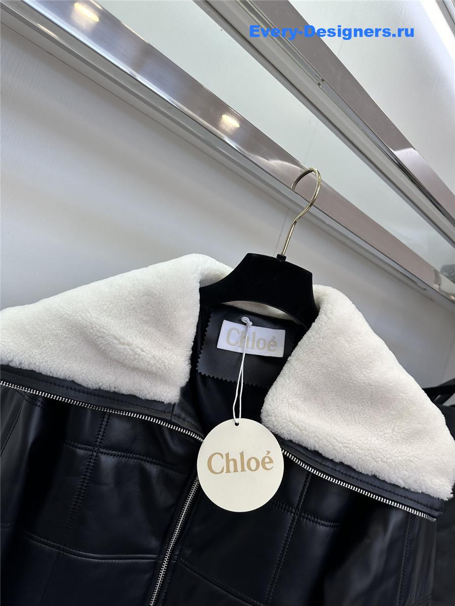 Chloé short leather jacket