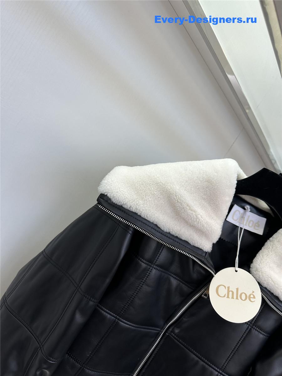 Chloé short leather jacket