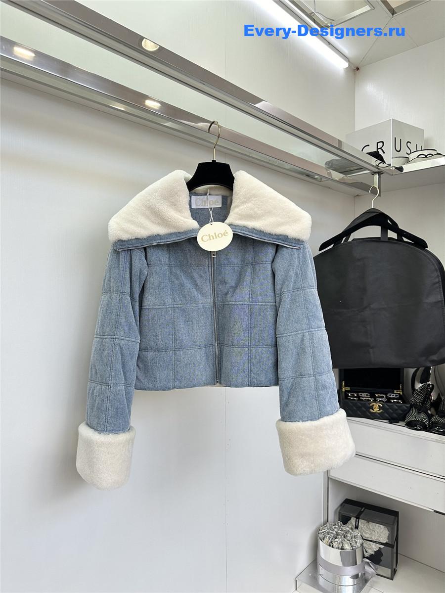 Chloé short leather jacket