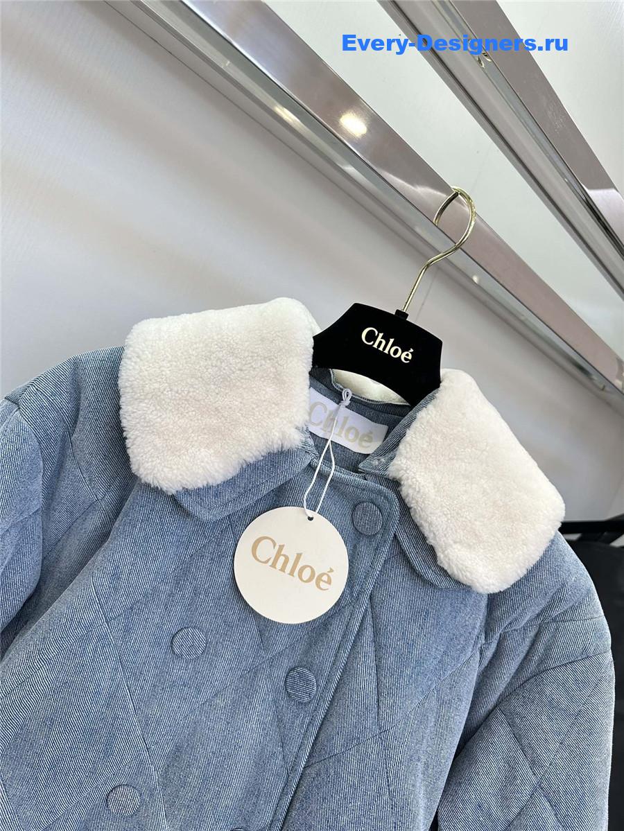 Chloé denim leather jacket