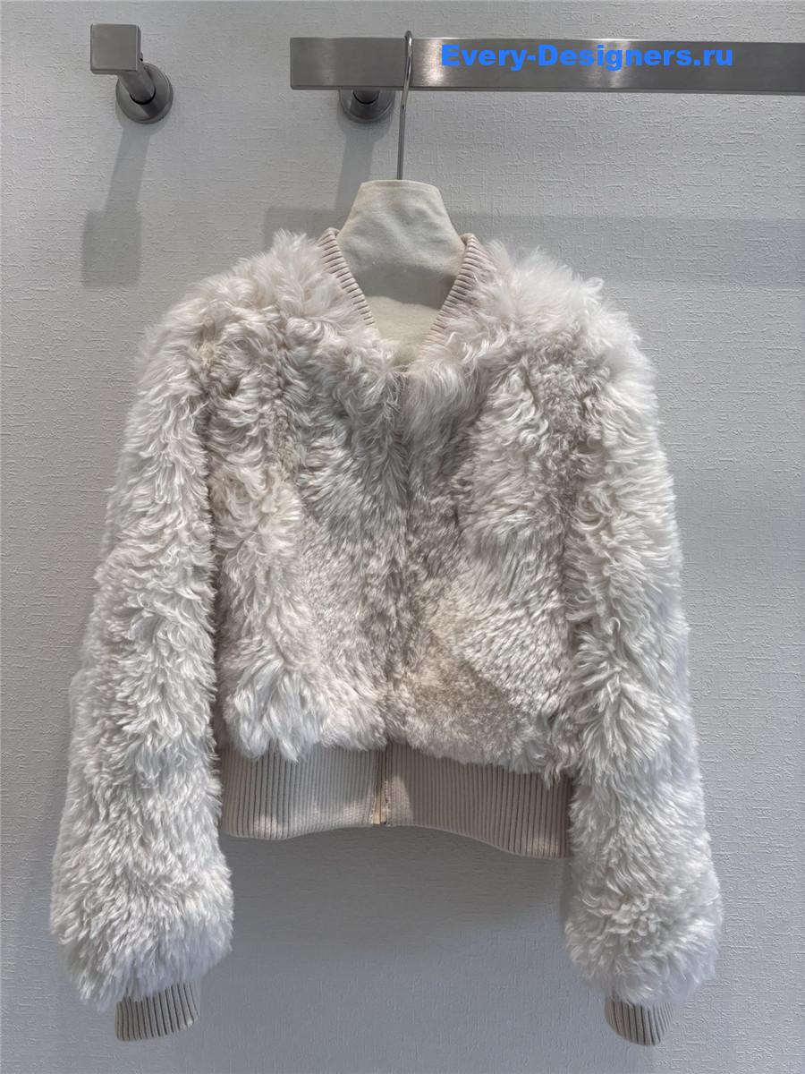 D10r wool and fur coat