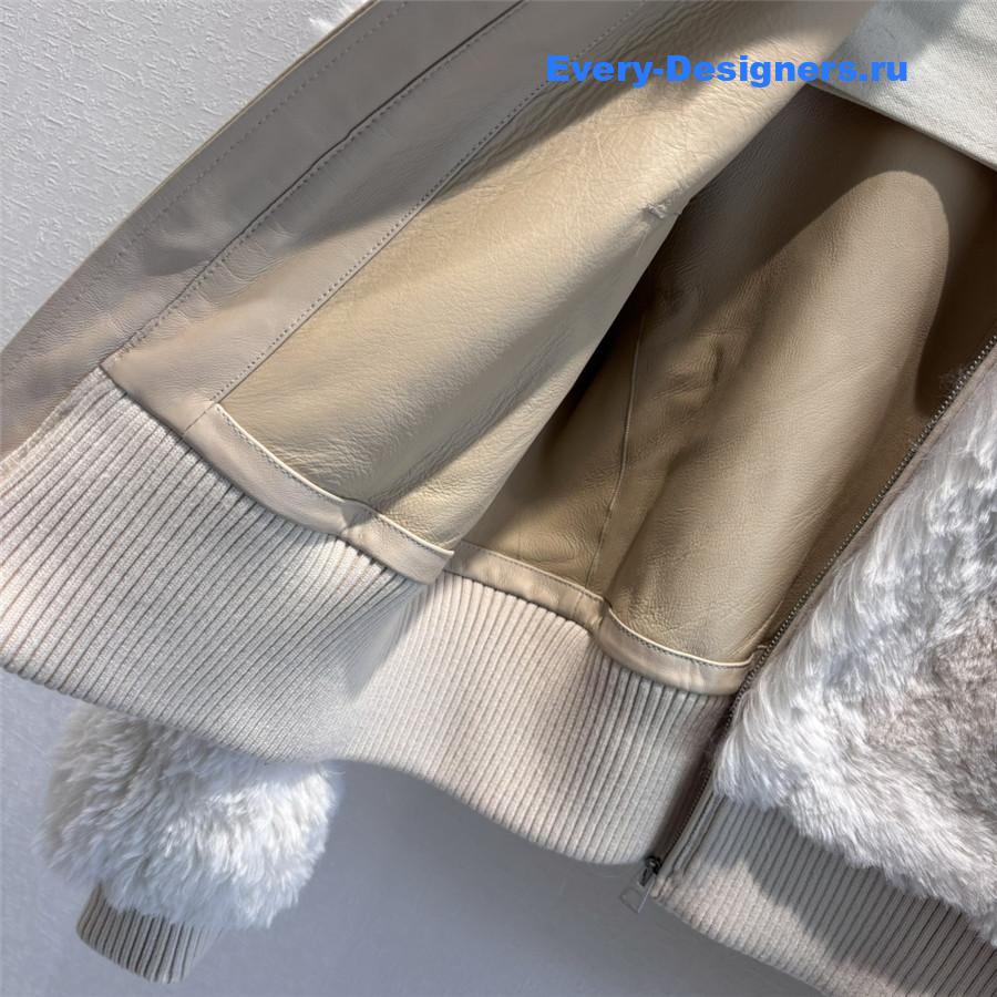 D10r wool and fur coat