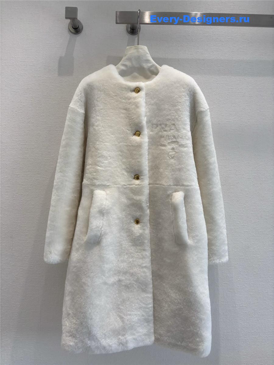 Pra*a fur long suit coat