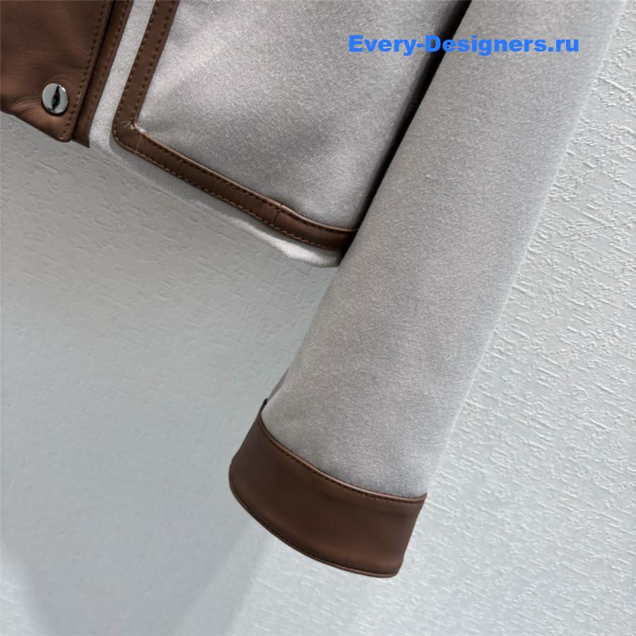 H**me5 short leather trench coat