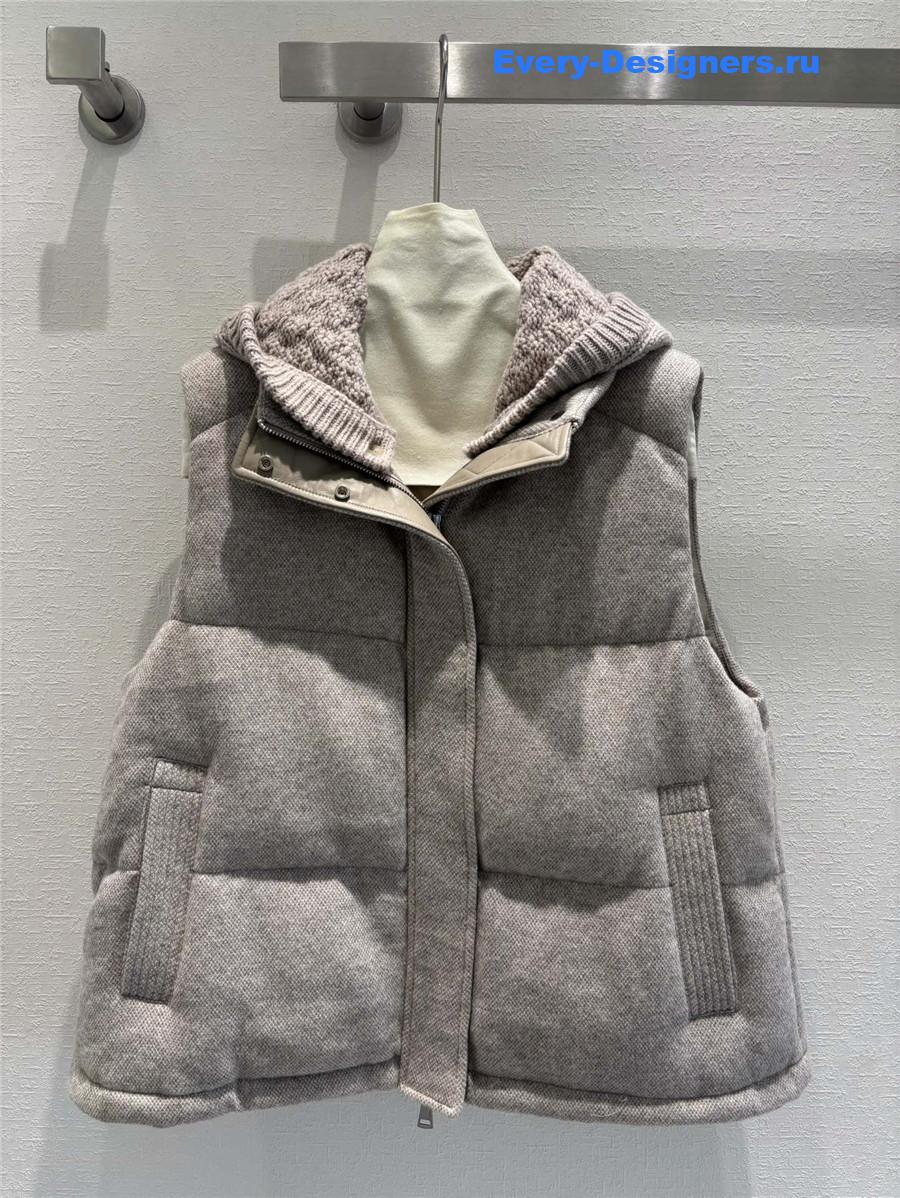 L0r0 P1ana cashmere and goose down vest