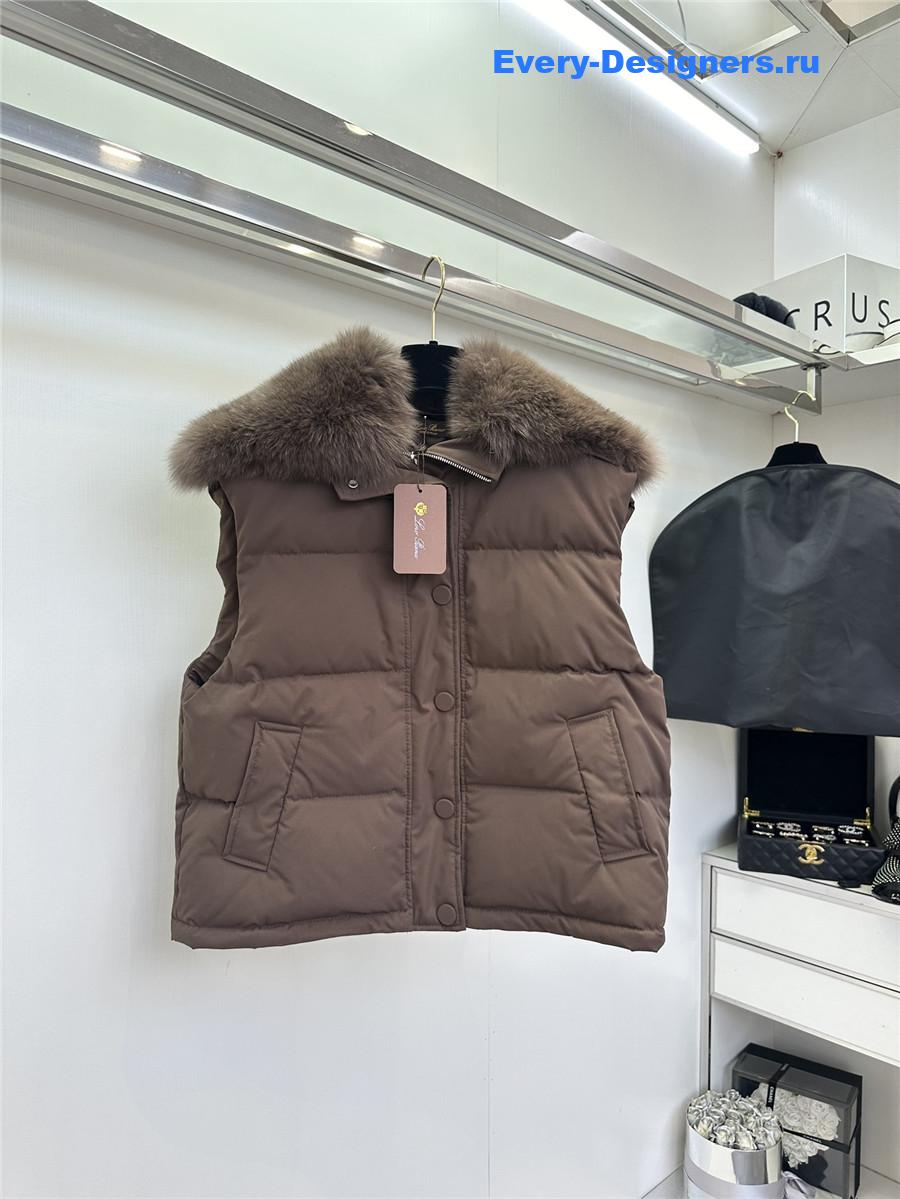 L0r0 P1ana white goose down vest