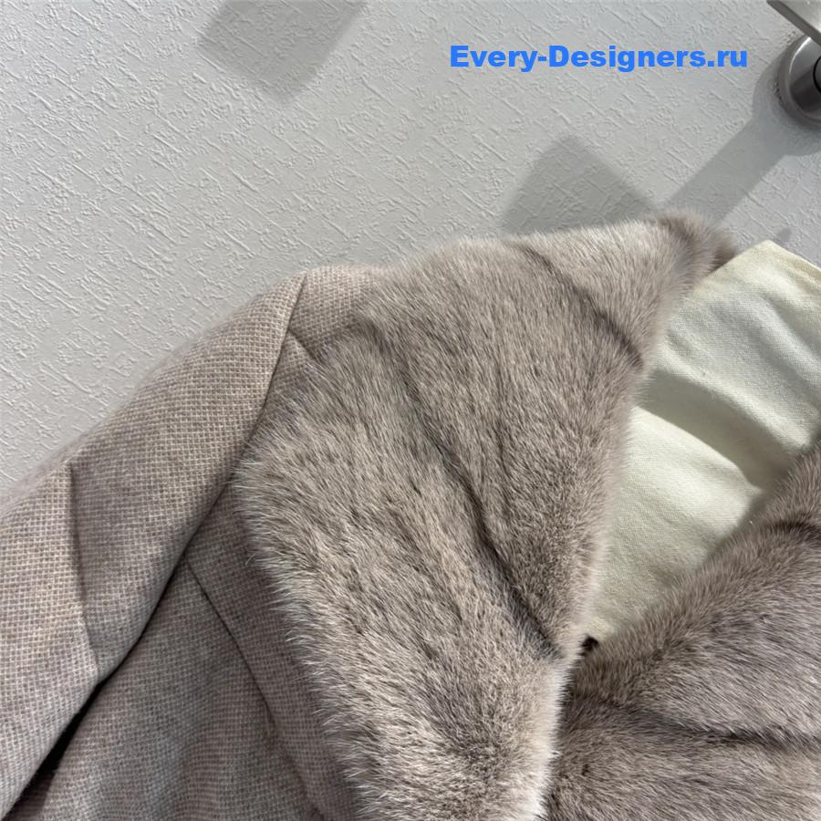 L0r0 P1ana cashmere mink collar goose down jacket