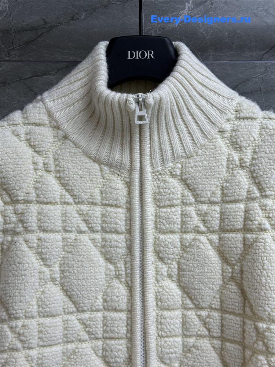 D10r rattan check cardigan