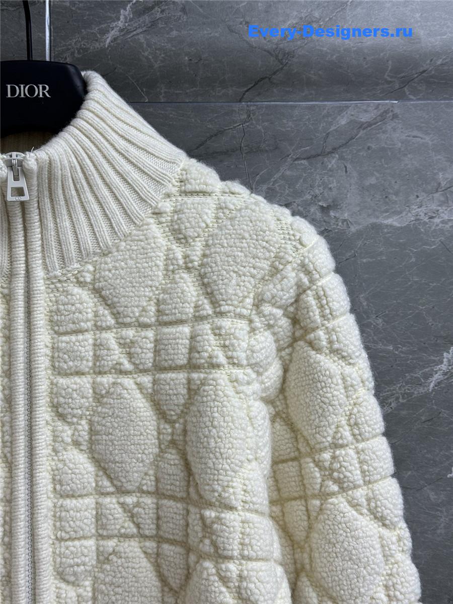 D10r rattan check cardigan