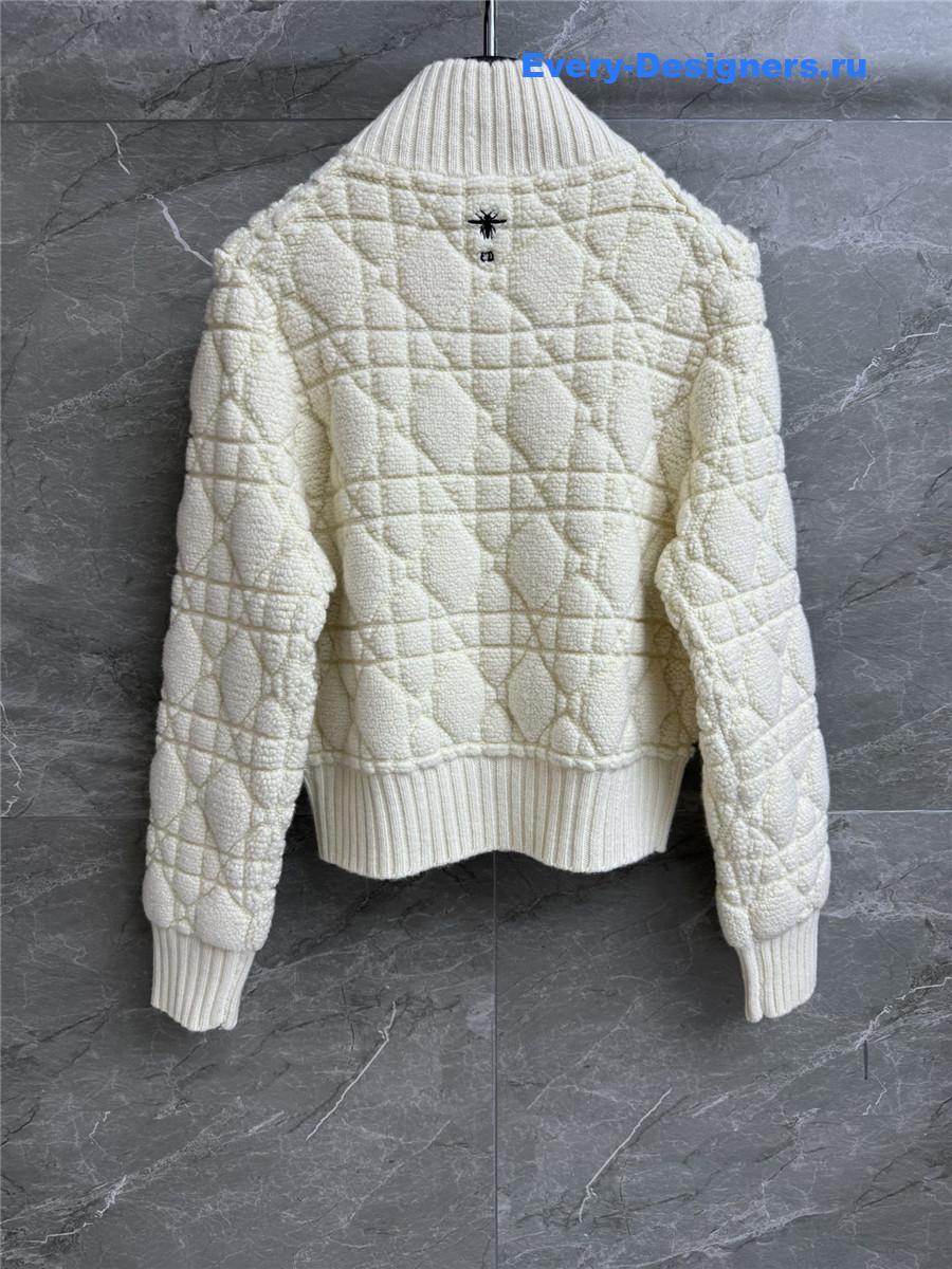 D10r rattan check cardigan