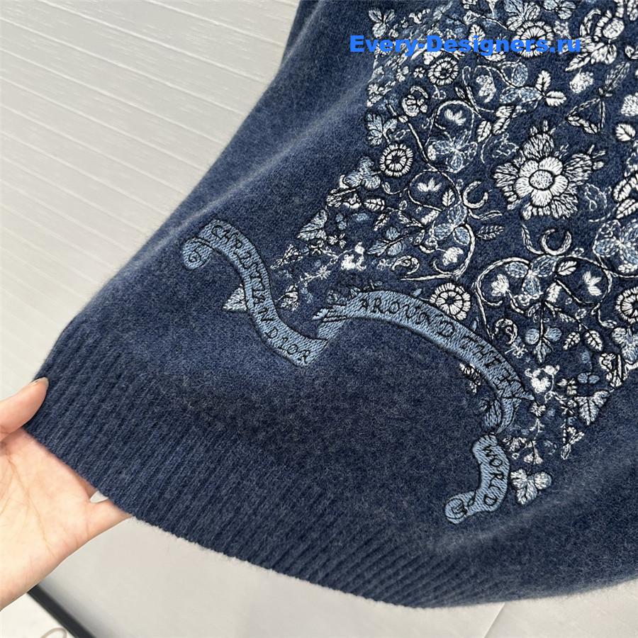 D10r multicolor embroidered sweater blue