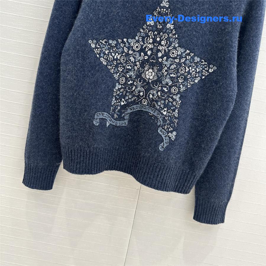 D10r multicolor embroidered sweater blue