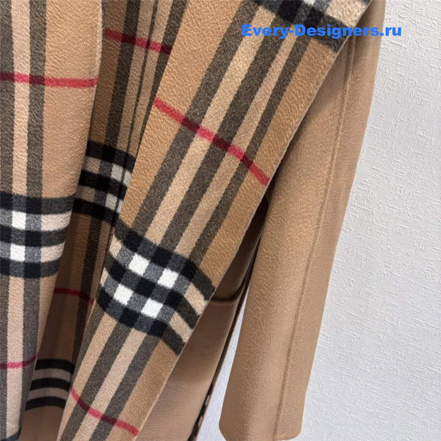 Bv*b*rry lapel hooded coat