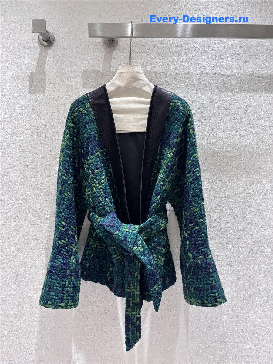 b0tt*ga Ven*ta v-neck buttonless wool coat