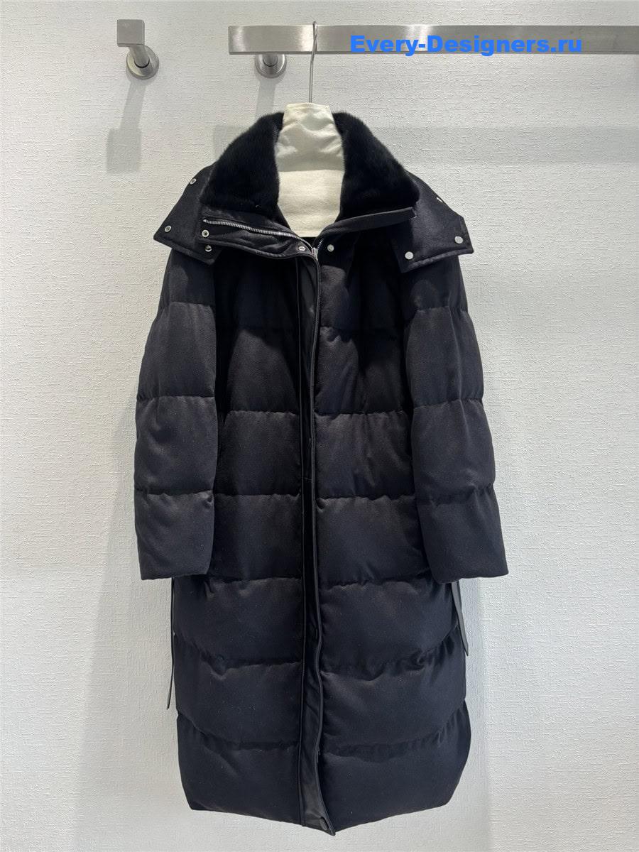 L0r0 P1ana cashmere mink collar down jacket