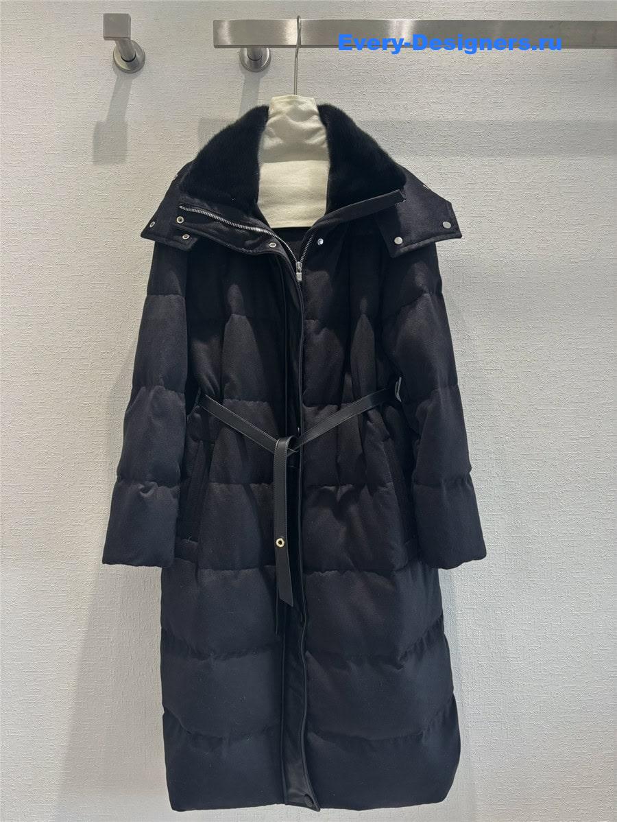 L0r0 P1ana cashmere mink collar down jacket