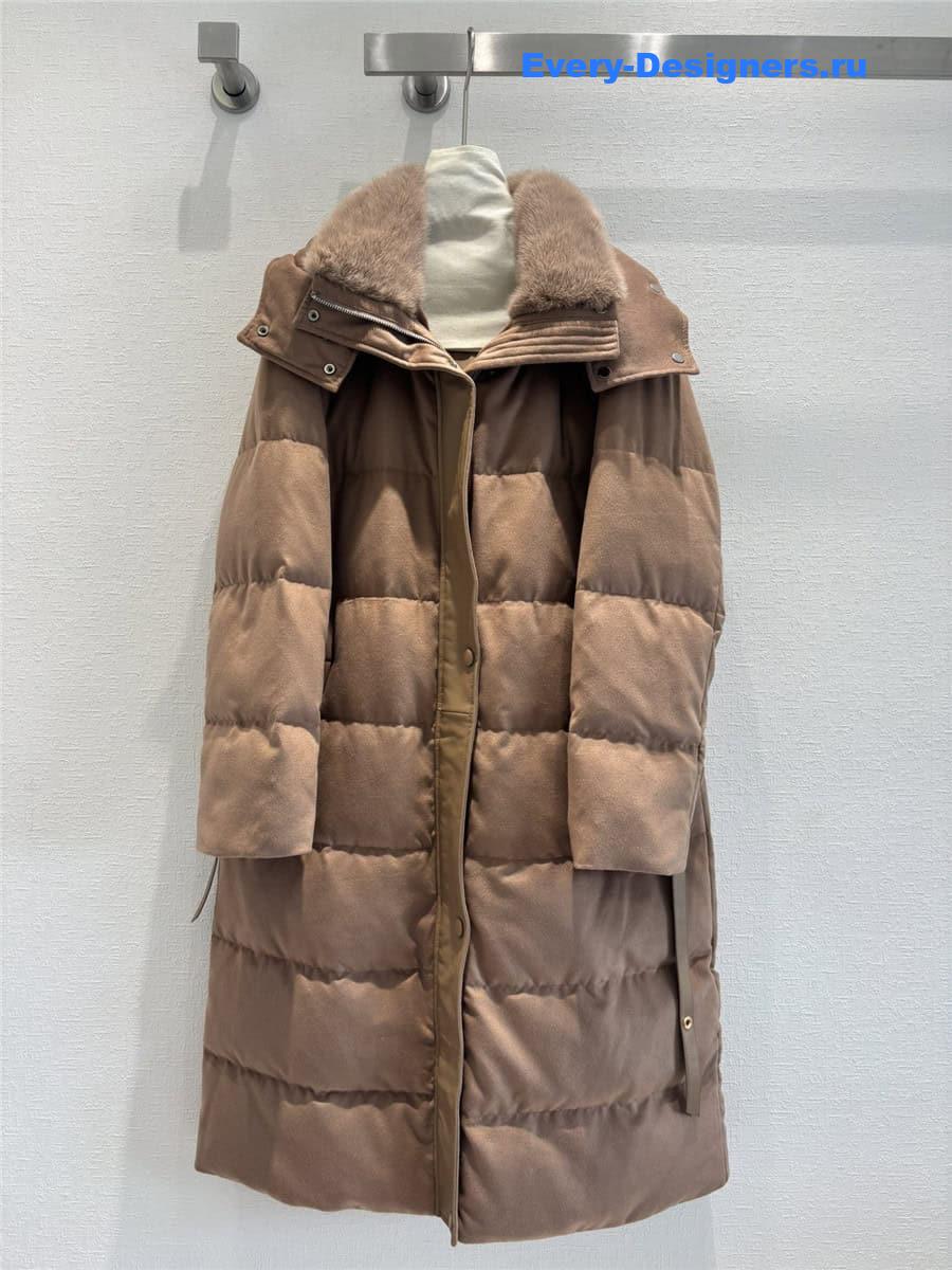 L0r0 P1ana cashmere mink collar down jacket
