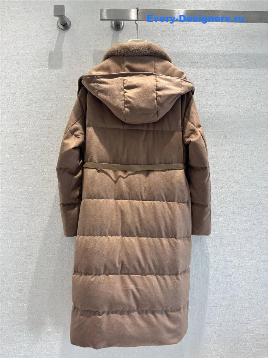 L0r0 P1ana cashmere mink collar down jacket