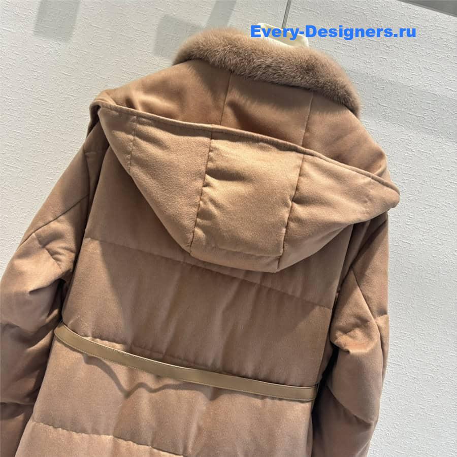 L0r0 P1ana cashmere mink collar down jacket