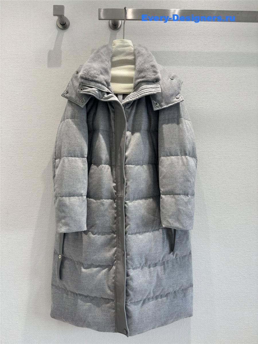 L0r0 P1ana cashmere mink collar down jacket