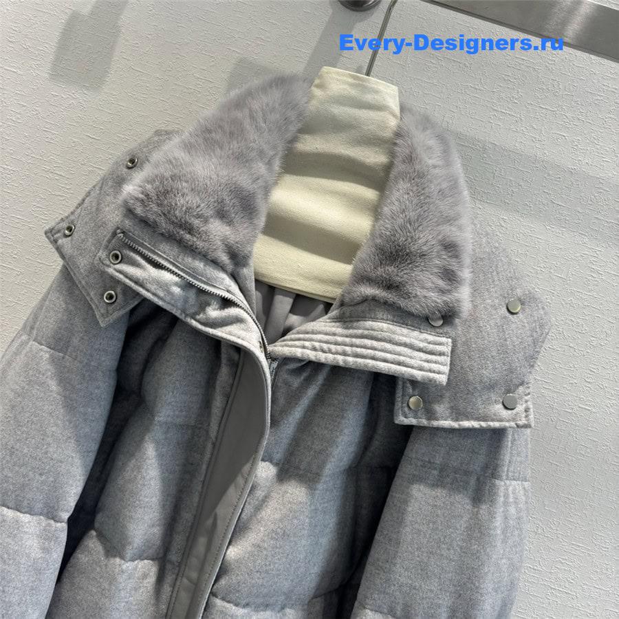 L0r0 P1ana cashmere mink collar down jacket