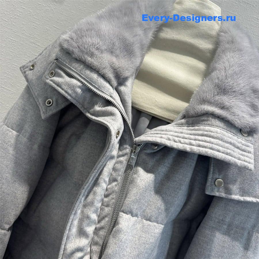 L0r0 P1ana cashmere mink collar down jacket