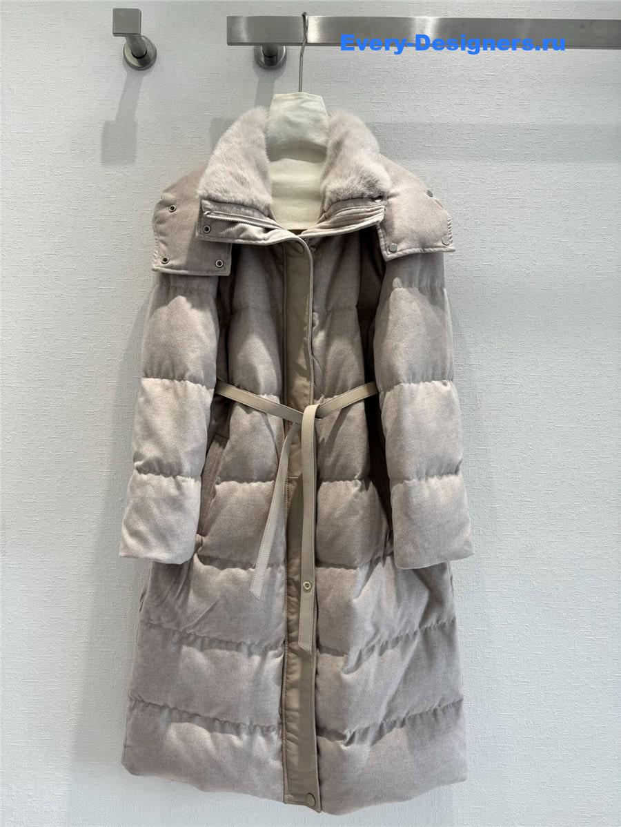 L0r0 P1ana cashmere mink collar down jacket