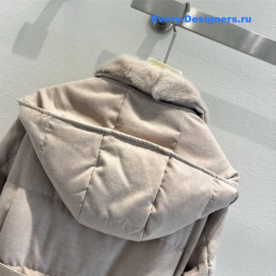 L0r0 P1ana cashmere mink collar down jacket