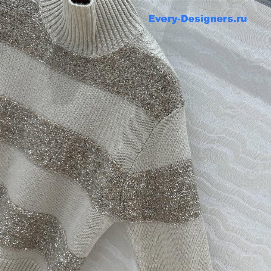 BC Sequin Knitted Cashmere Sweater