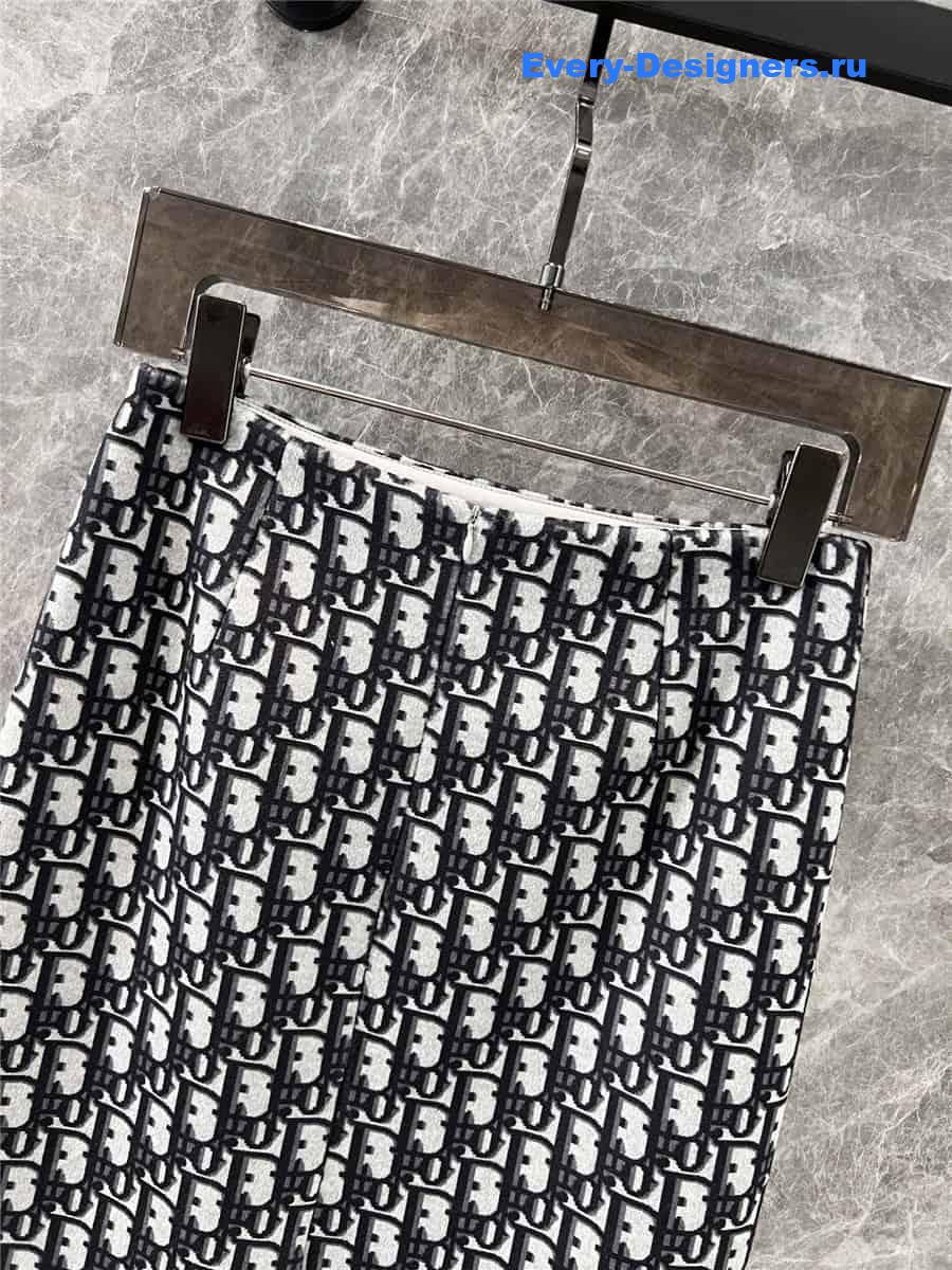 D10r wool classic monogram skirt