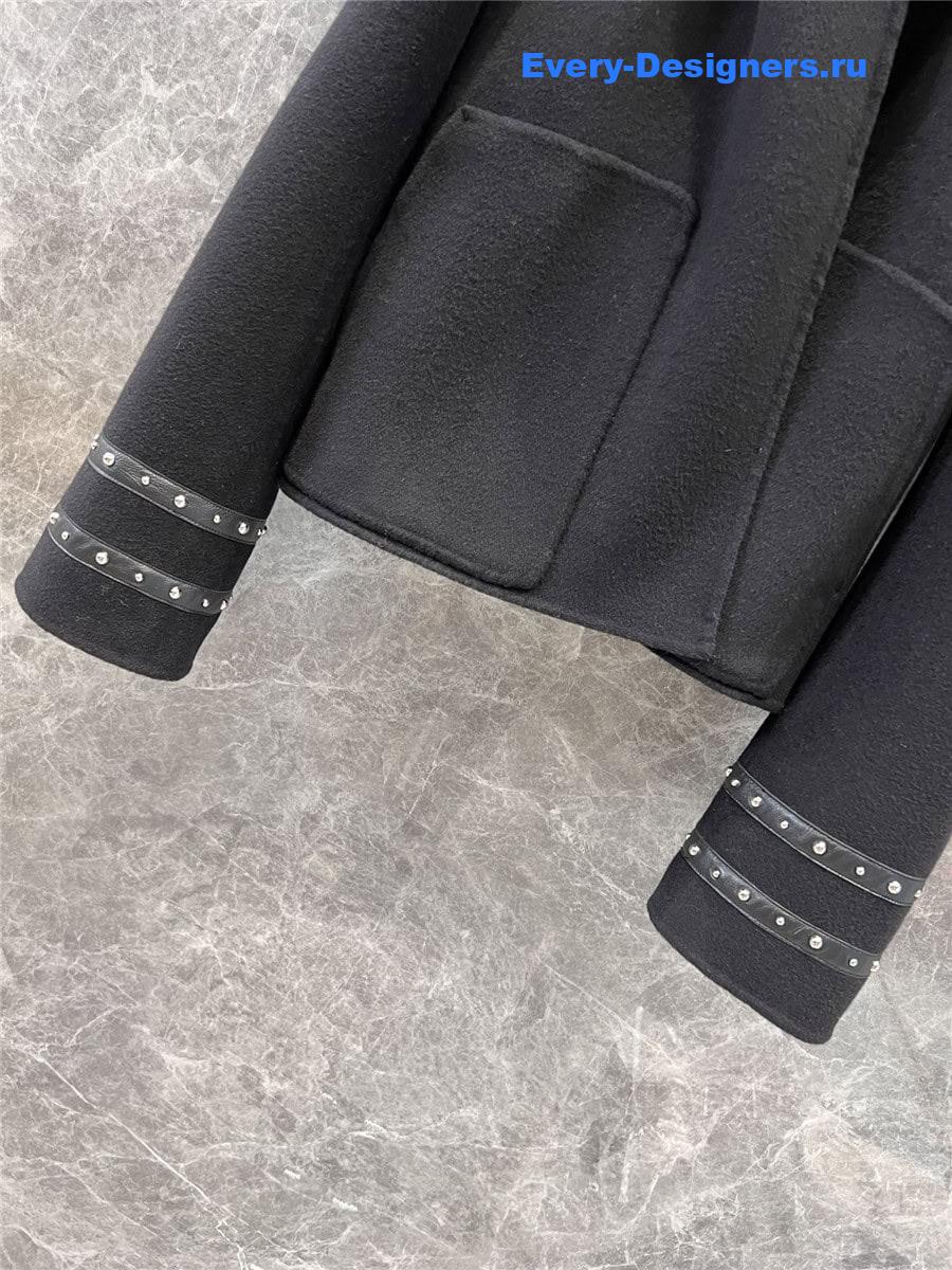 H**me5 studded cashmere coat