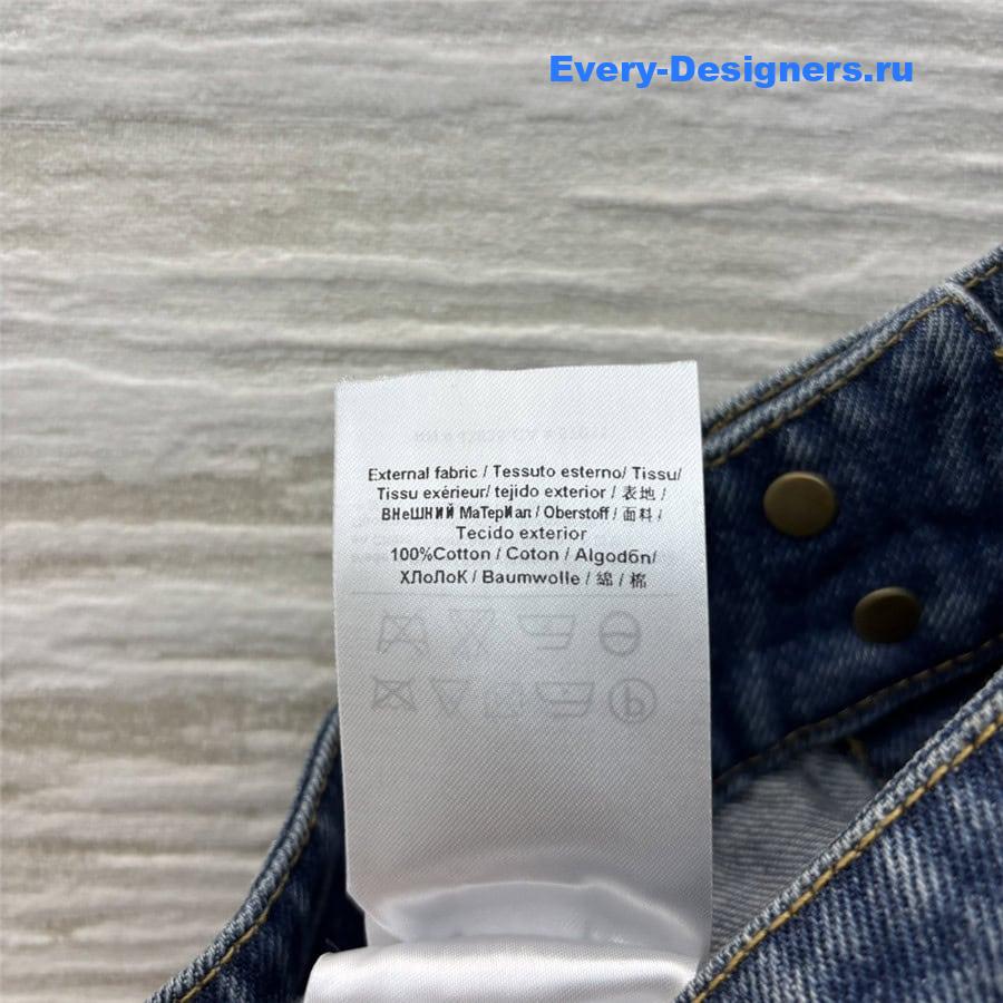 Va1e*ntin0 ribbon embroidered denim skirt