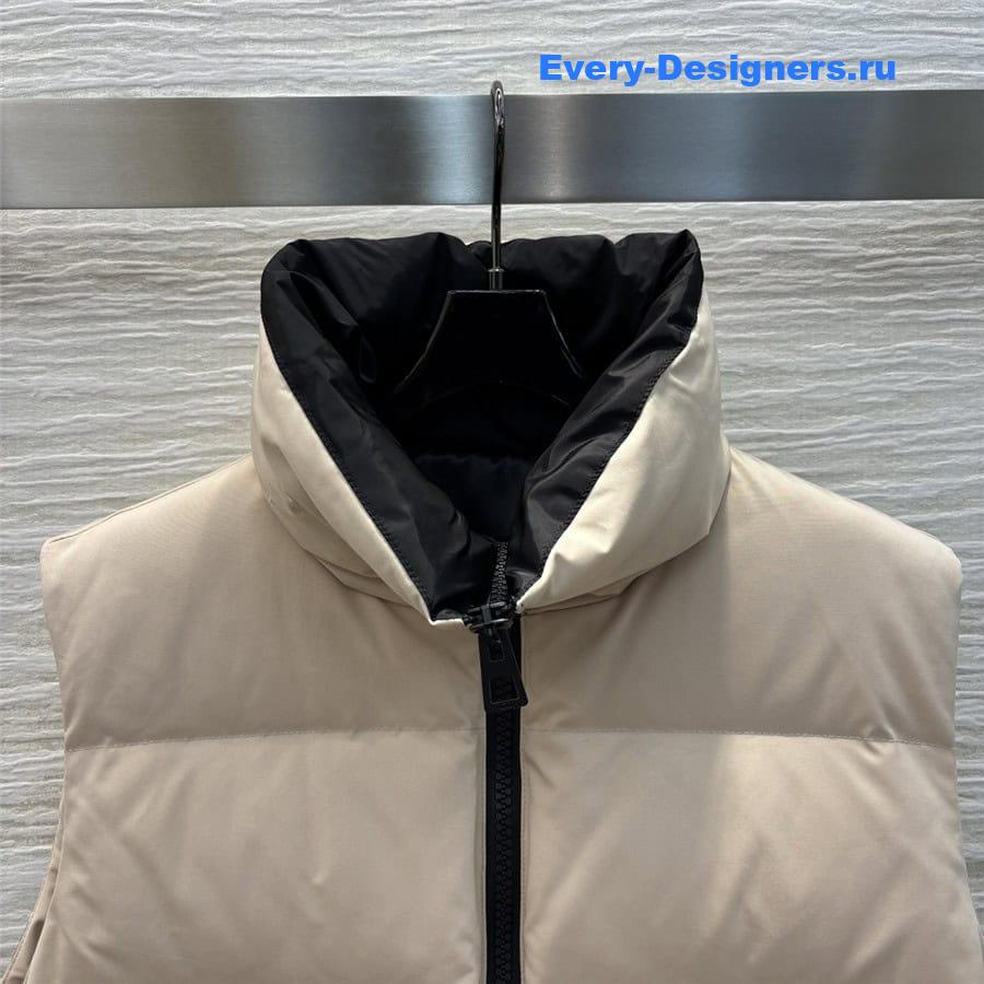 D10r stand collar belt vest down jacket