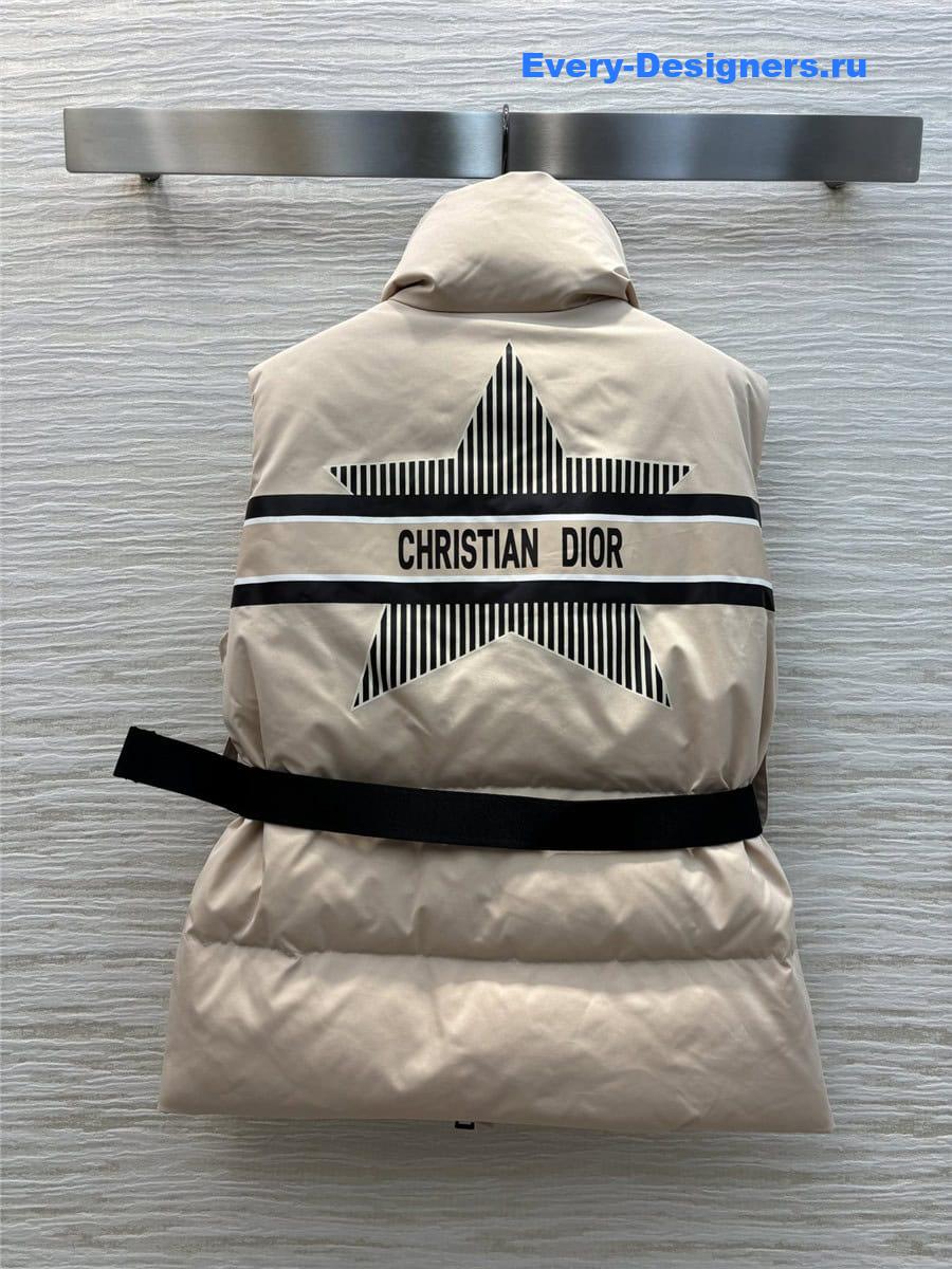 D10r stand collar belt vest down jacket