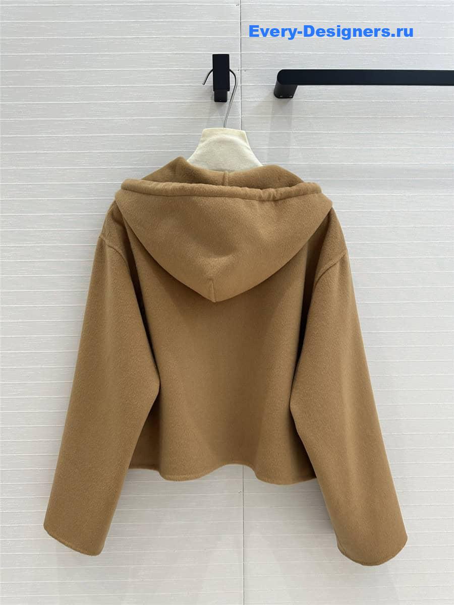 M1um1u wool hooded jacket