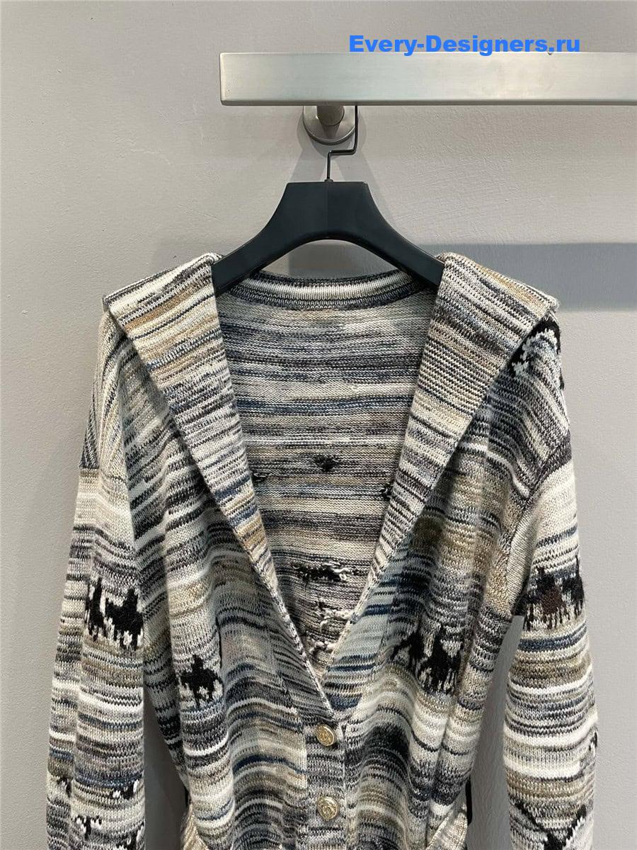 CC belted knitted cardigan