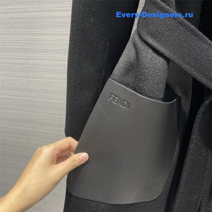 F**di mink fur collar handmade coat