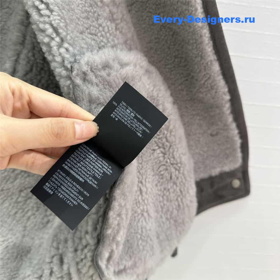 Brunello Cucinelli Grey Suede Shearling Vest