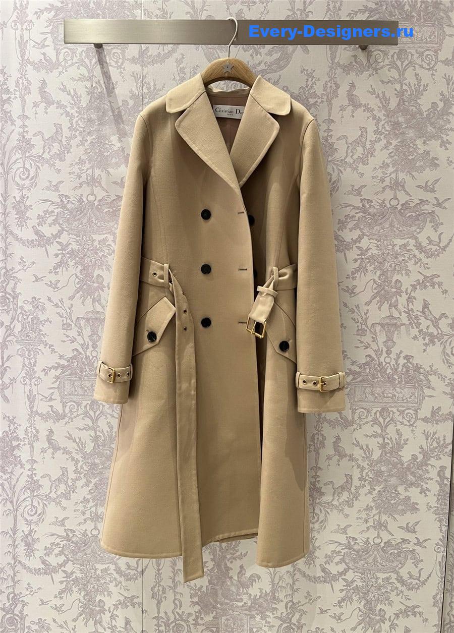 D10r double breasted long trench coat
