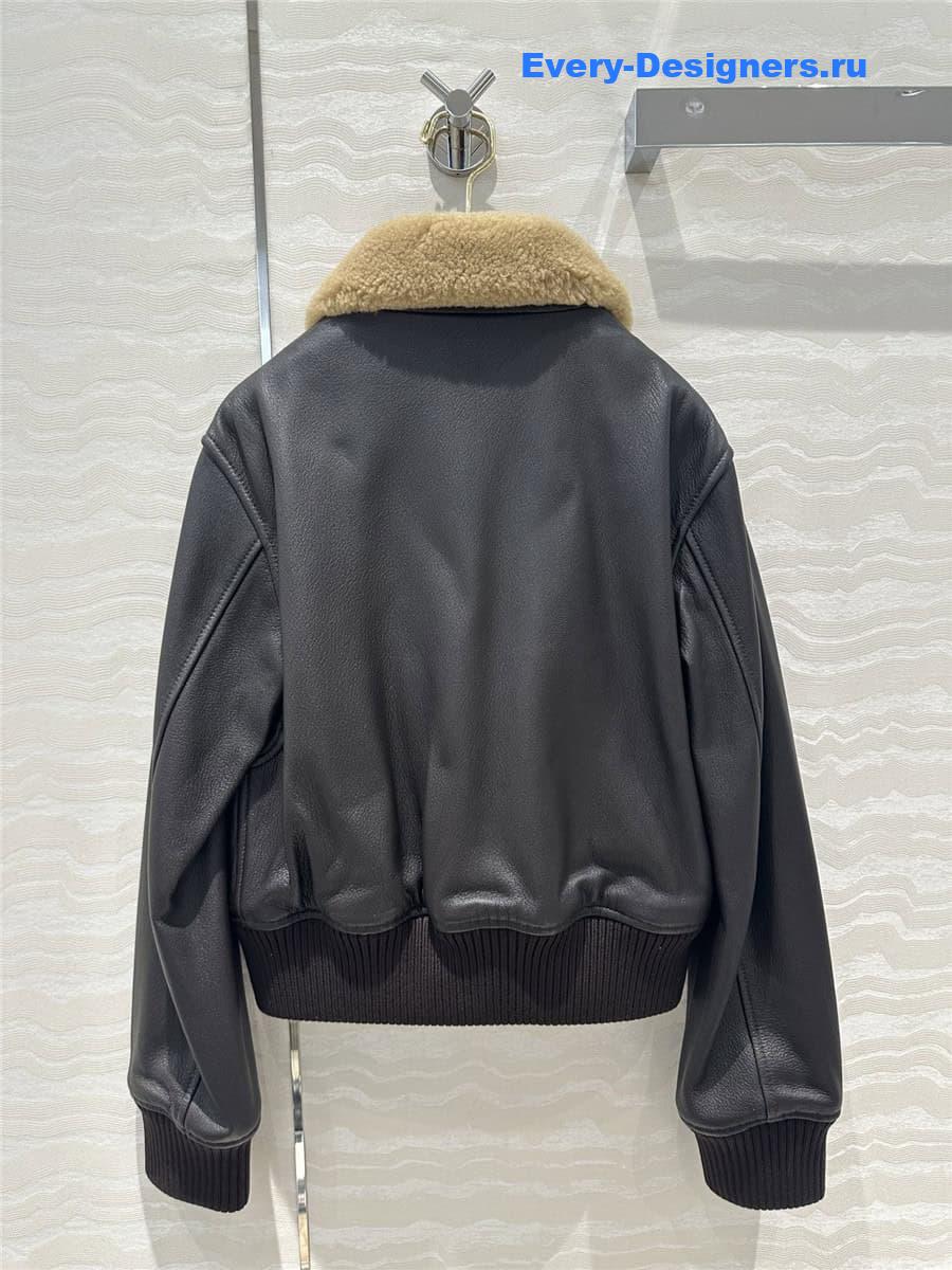 D10r down leather jacket