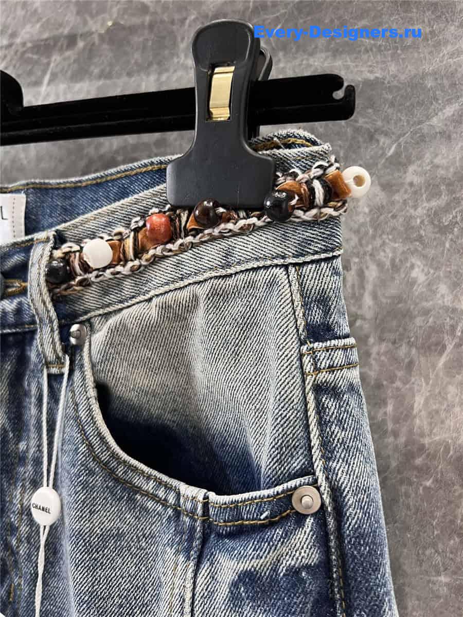 CC Waist Woven Bead Jeans