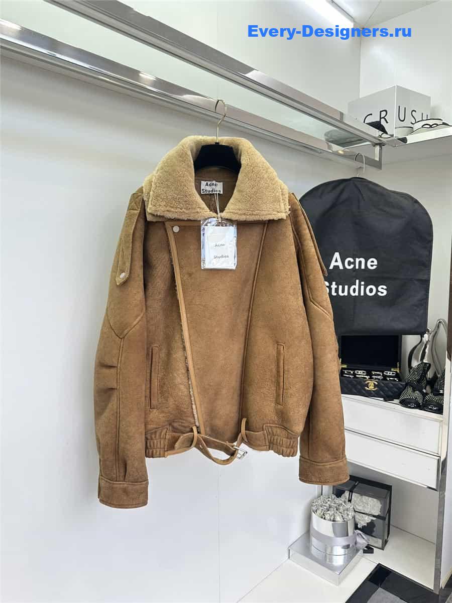 acne studios sheepskin shearling coat