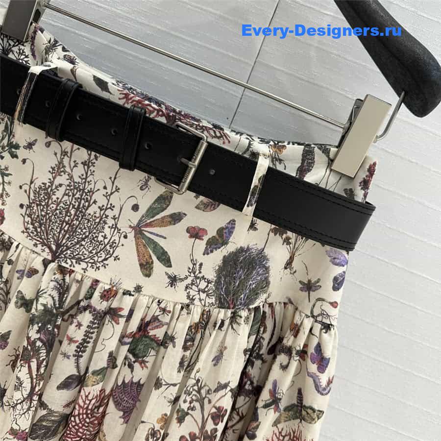 D10r positioning print long skirt