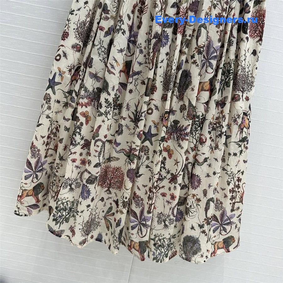 D10r positioning print long skirt