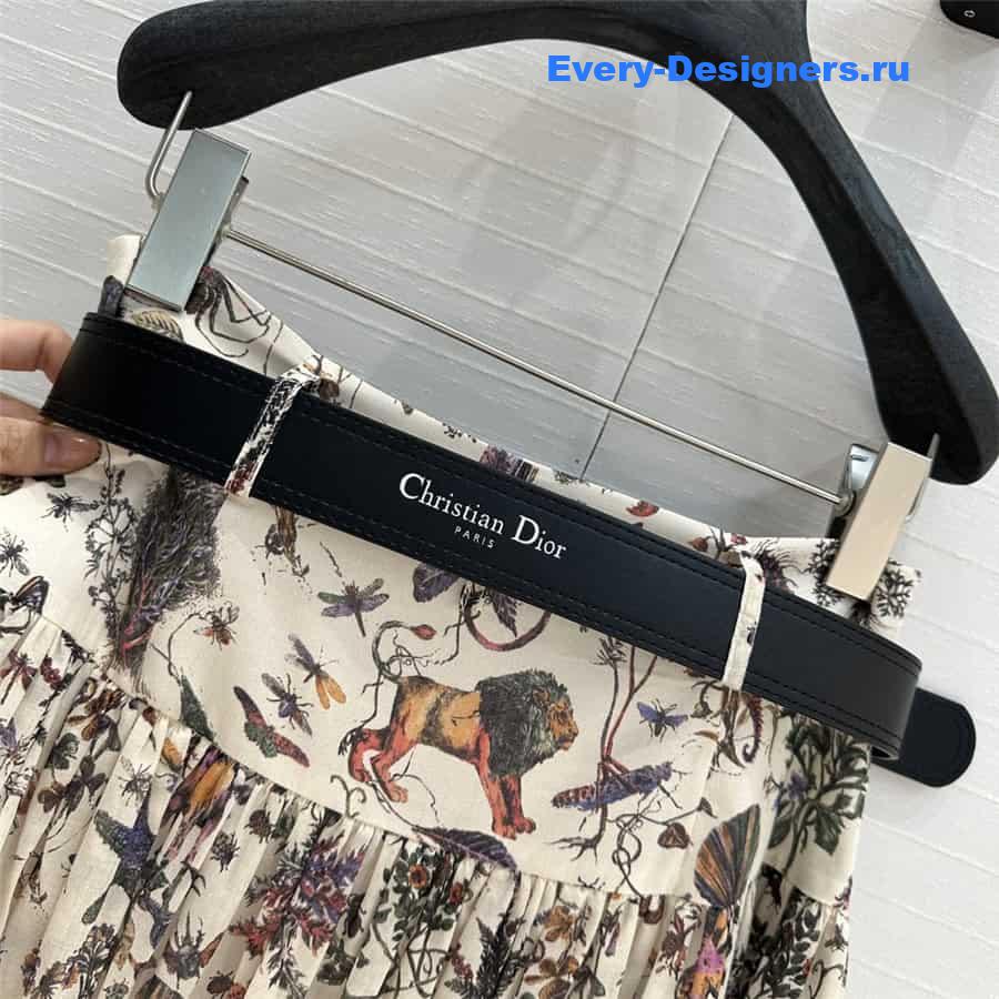 D10r positioning print long skirt