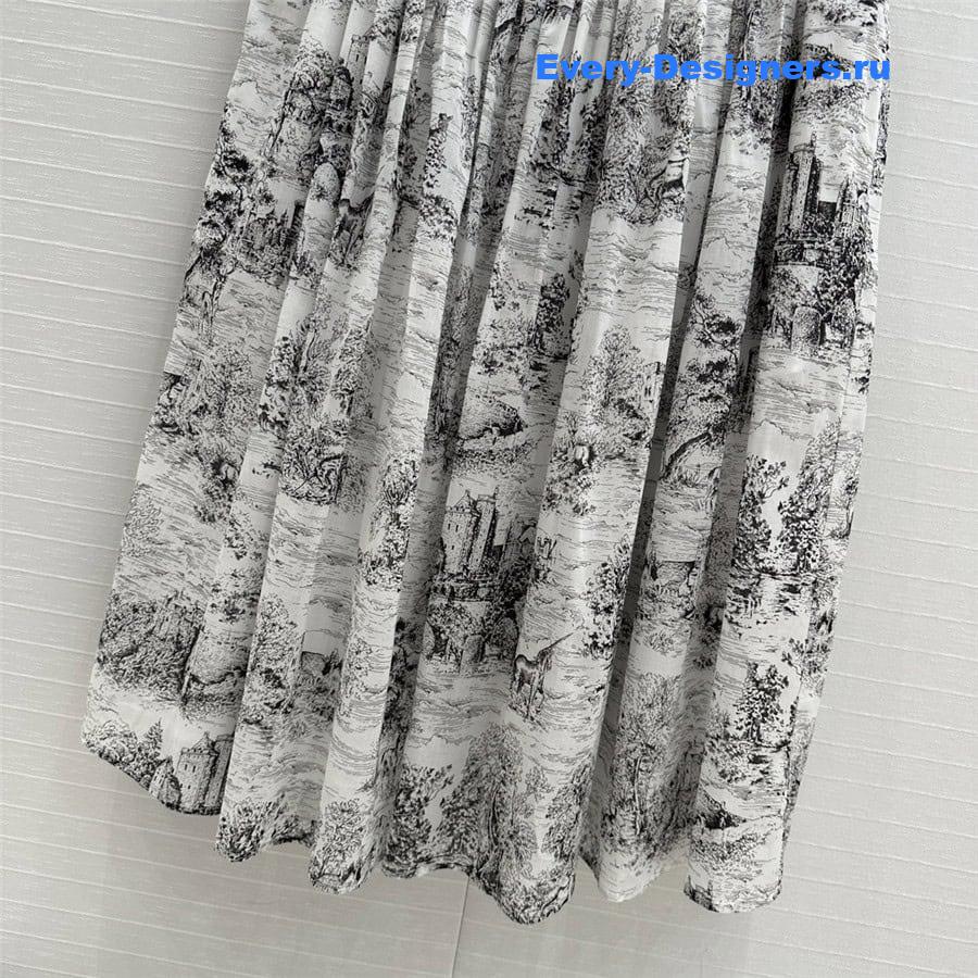 D10r positioning print long skirt