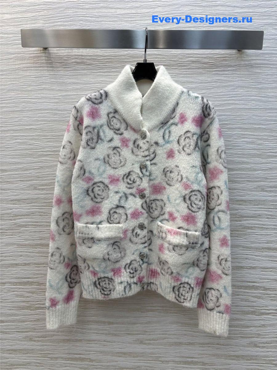 CC Stand Collar Knit Cardigan