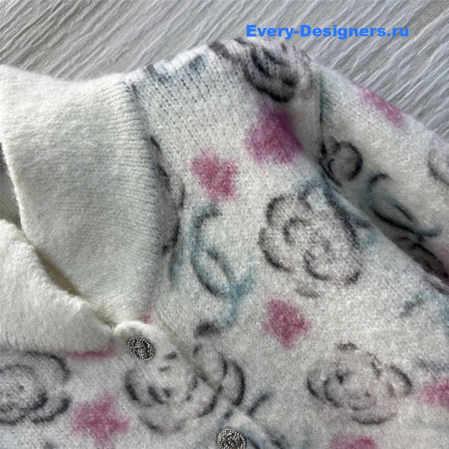 CC Stand Collar Knit Cardigan