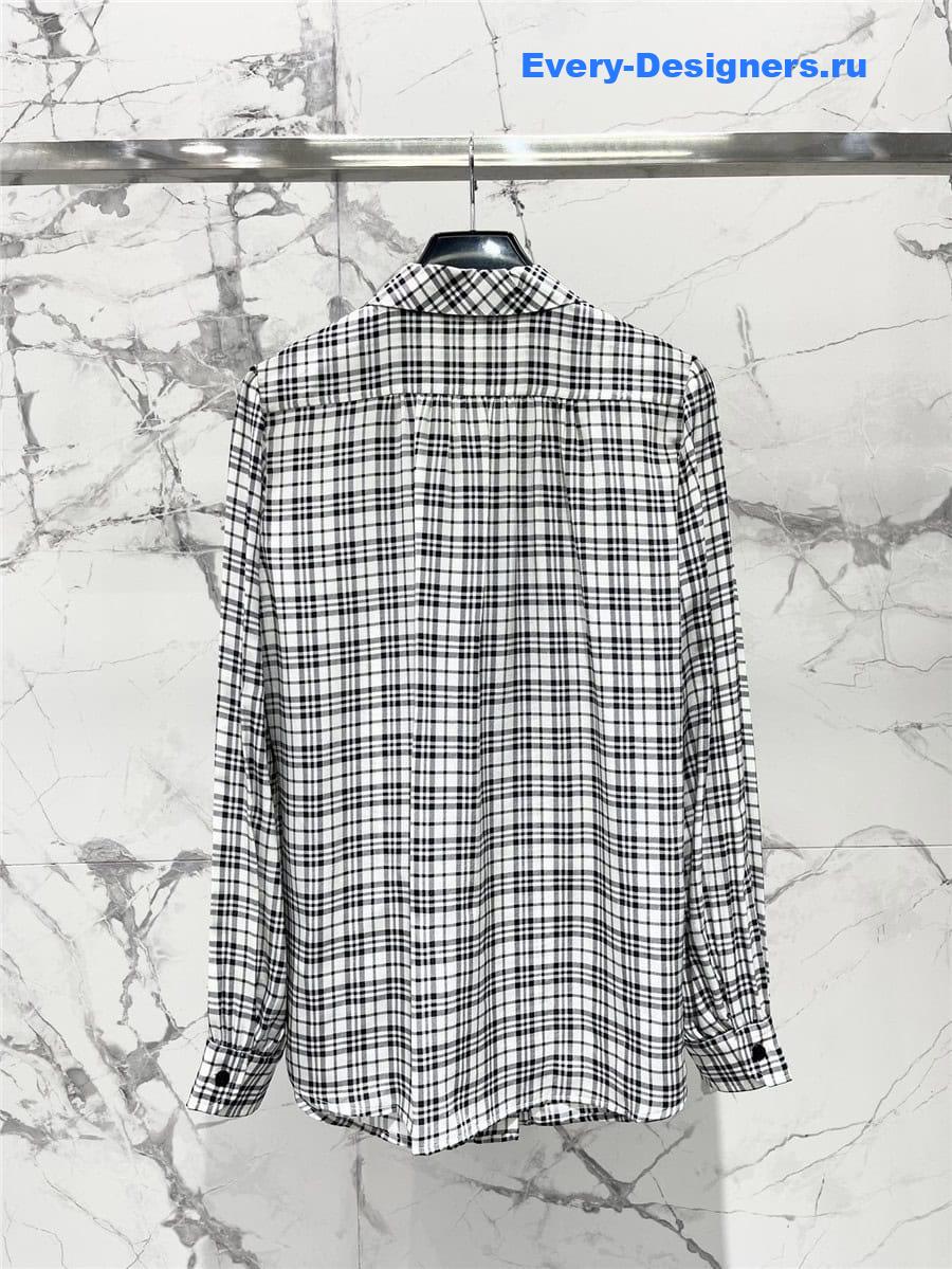 Y51 checked silk shirt