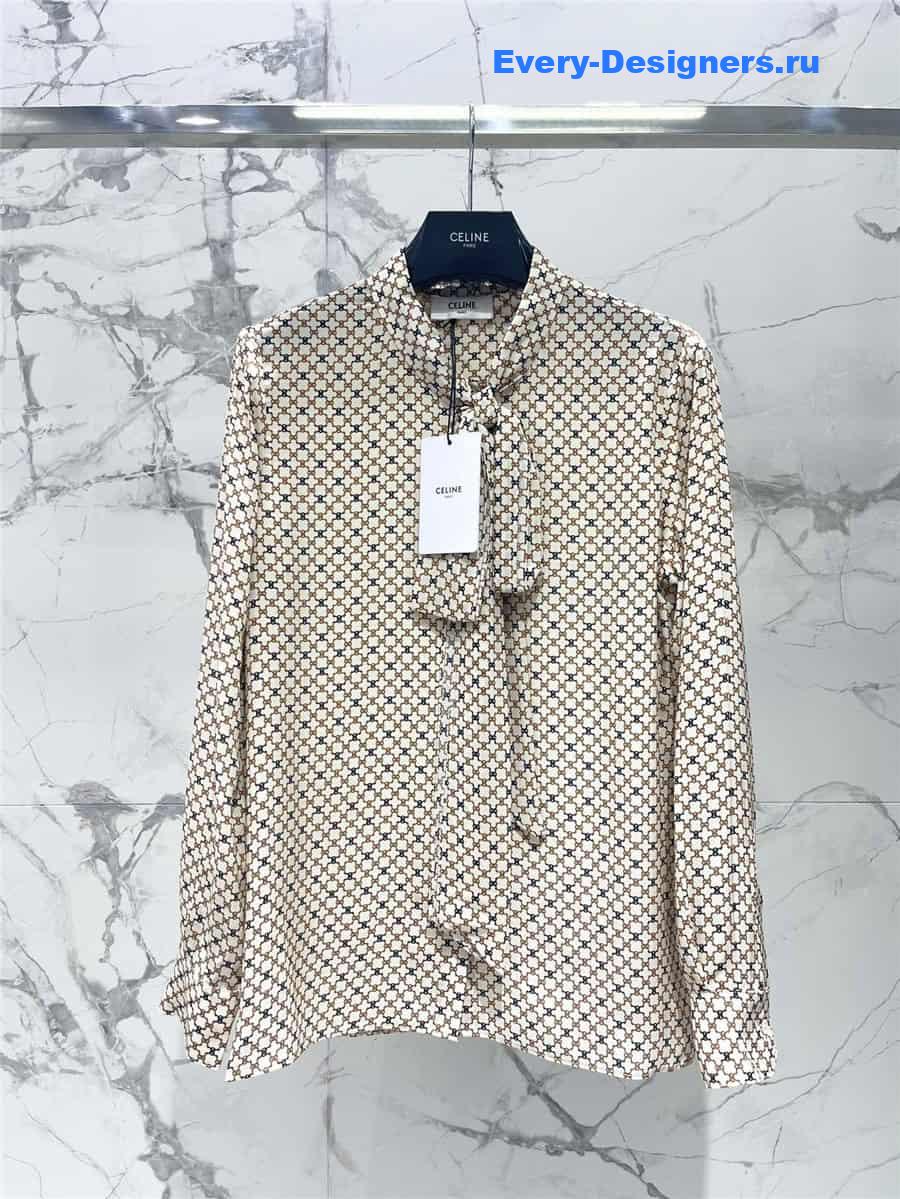 Ce1i*e rattan check print shirt